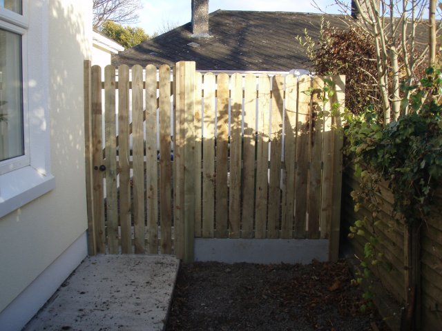 Round Top Picket Gate & Hit & Miss Panel Raheny